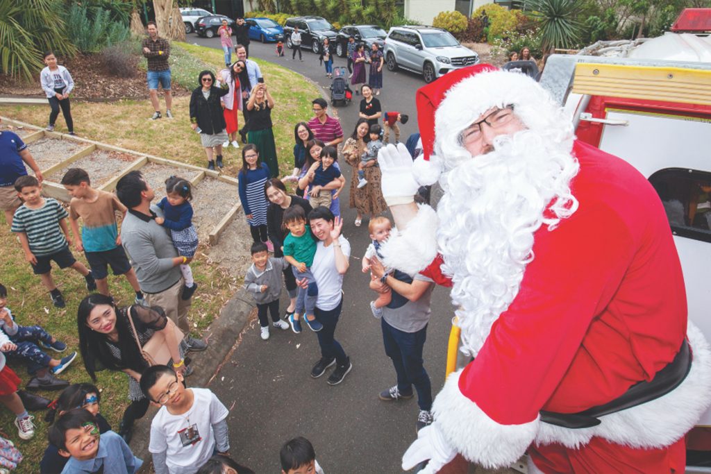 BEKL Santa stars at Geelong Christmas Market